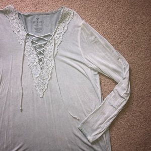AE lace up long sleeve